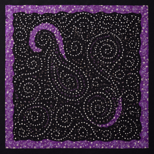 Midnight Amethyst Chunari Scarf