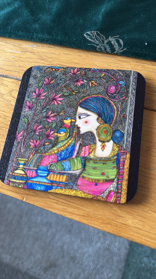 Artistic Cork Coasters Set – Traditional Heritage Tableware