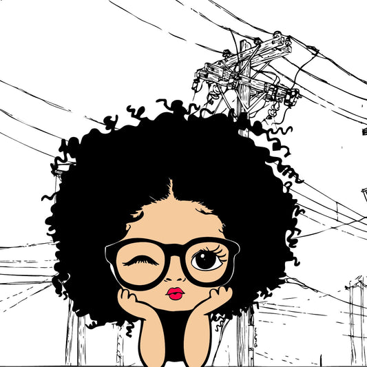 Afro Chic Girl Digital Art Print