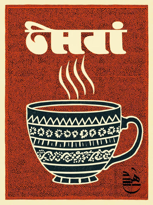 Desi Chai Cup Digital Art Print